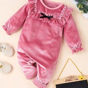 Baby Girls' Velour Jumpsuit